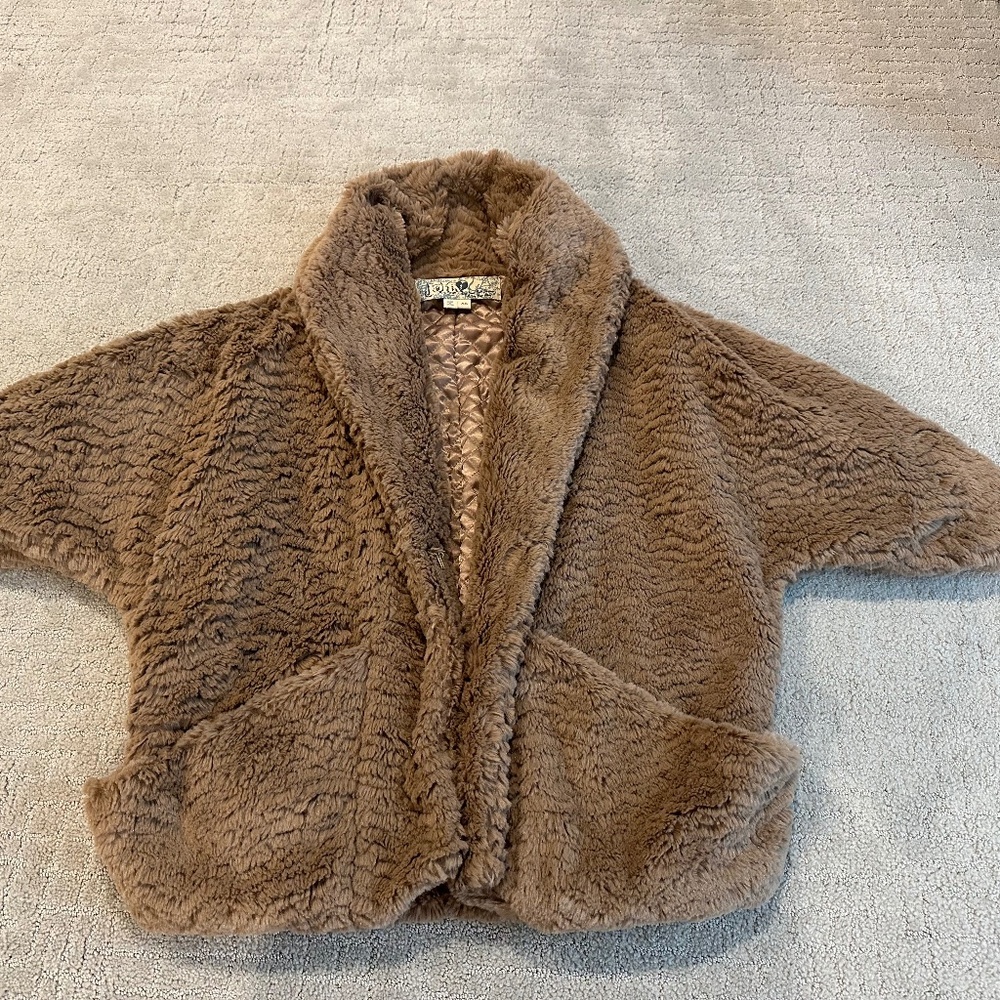Jolt brown Faux fur jacket XS